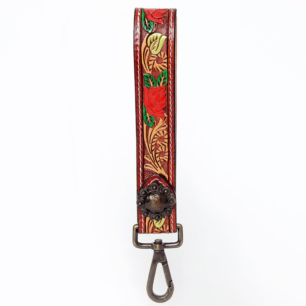 American Darling Hand Tooled Genuine Leather Handle Strap for Wristlet Bag Phone Wrist Keychain Wallet Purse Clutch Cellphone