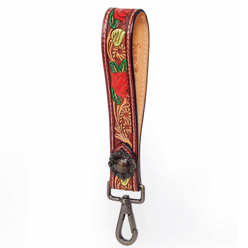 American Darling Hand Tooled Genuine Leather Handle Strap for Wristlet Bag Phone Wrist Keychain Wallet Purse Clutch Cellphone