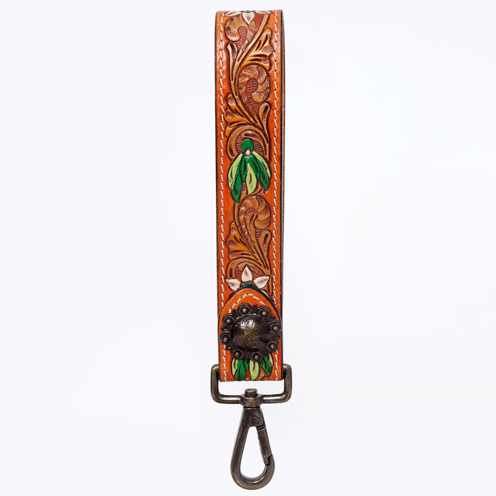American Darling Hand Tooled Genuine Leather Handle Strap for Wristlet Bag Phone Wrist Keychain Wallet Purse Clutch Cellphone