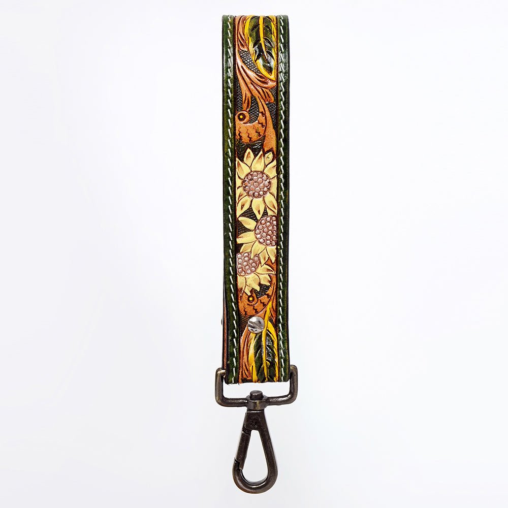 American Darling Hand Tooled Genuine Leather Handle Strap for Wristlet Bag Phone Wrist Keychain Wallet Purse Clutch Cellphone