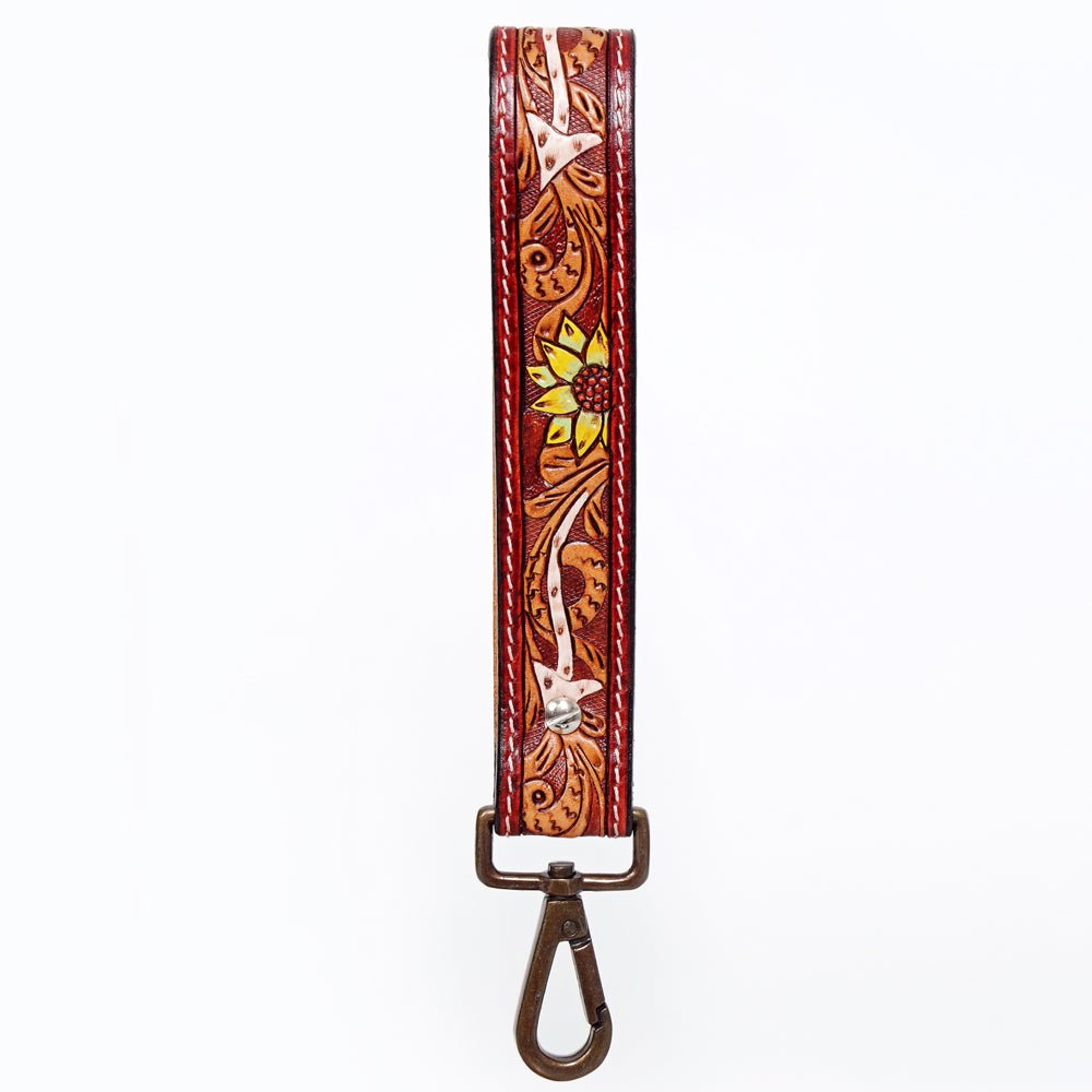 American Darling Hand Tooled Genuine Leather Handle Strap for Wristlet Bag Phone Wrist Keychain Wallet Purse Clutch Cellphone