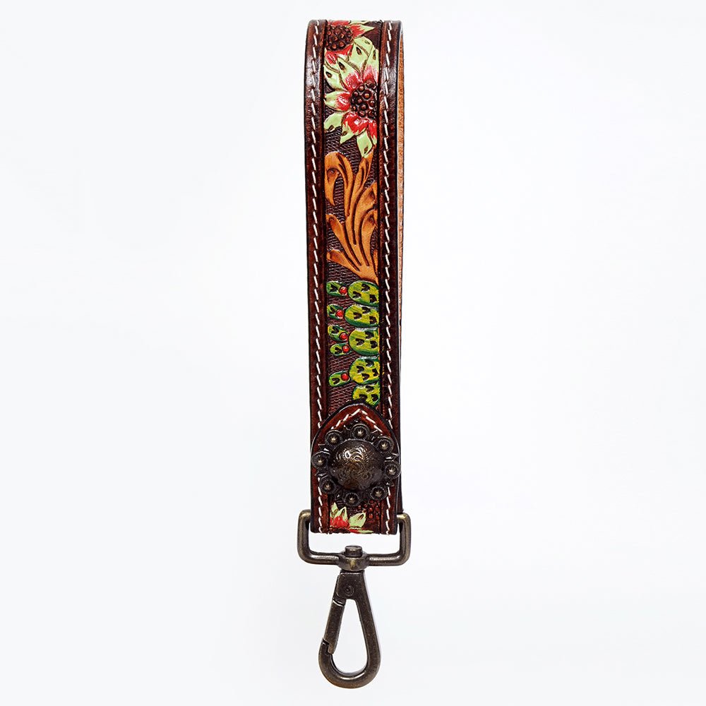 American Darling Hand Tooled Genuine Leather Handle Strap for Wristlet Bag Phone Wrist Keychain Wallet Purse Clutch Cellphone