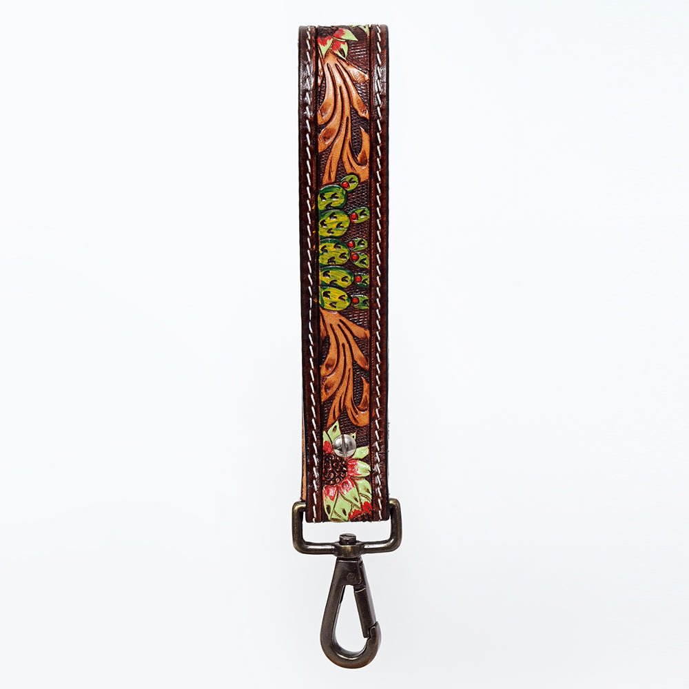 American Darling Hand Tooled Genuine Leather Handle Strap for Wristlet Bag Phone Wrist Keychain Wallet Purse Clutch Cellphone