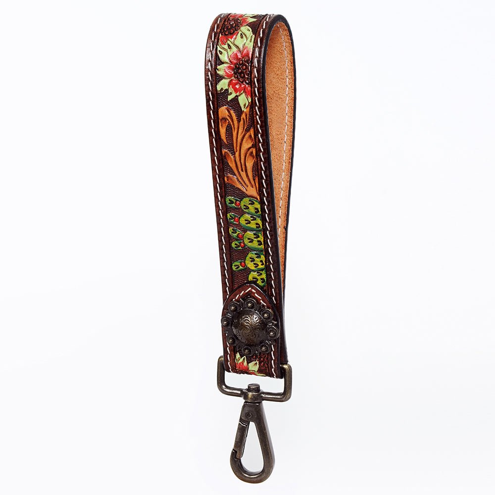 American Darling Hand Tooled Genuine Leather Handle Strap for Wristlet Bag Phone Wrist Keychain Wallet Purse Clutch Cellphone