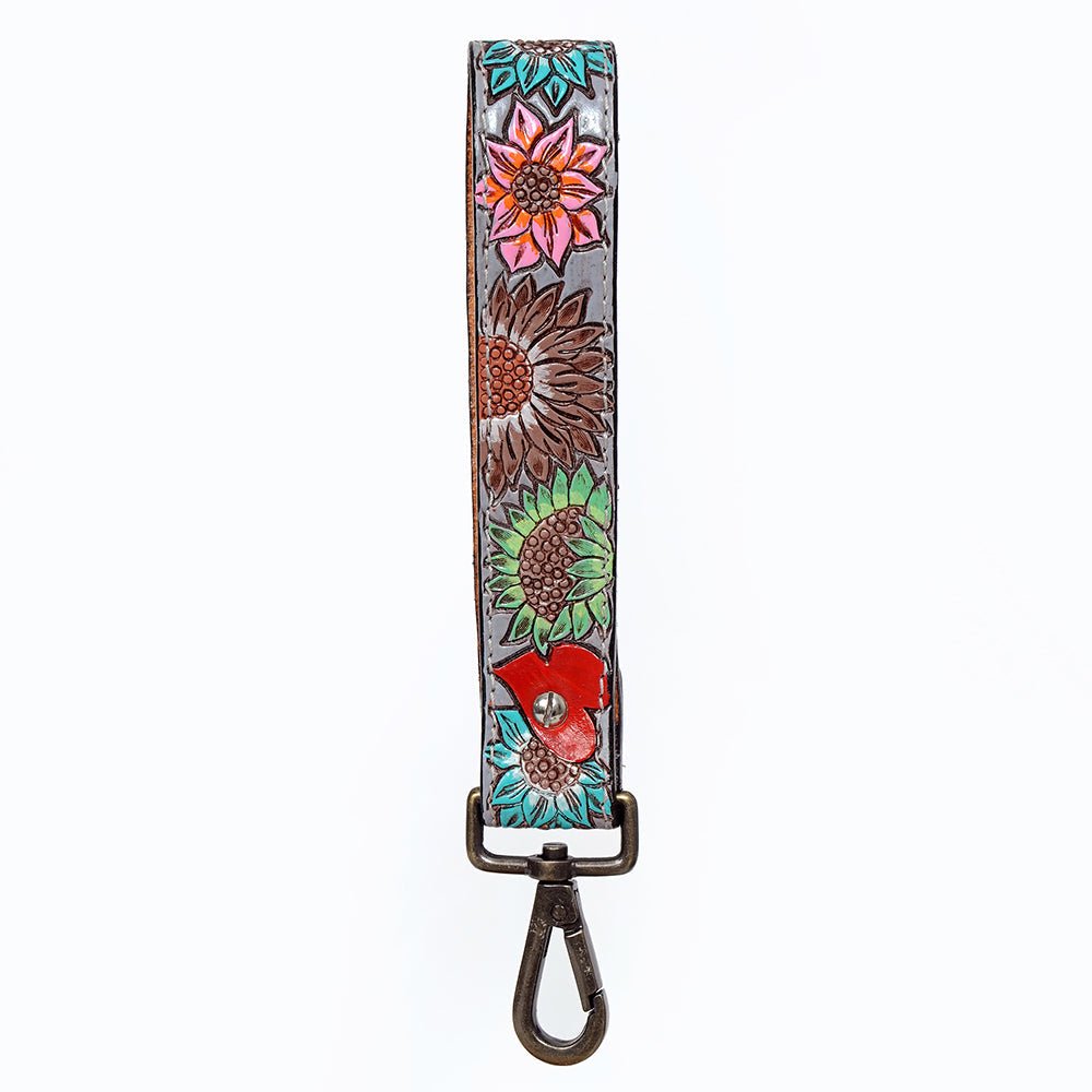 American Darling Hand Tooled Genuine Leather Handle Strap for Wristlet Bag Phone Wrist Keychain Wallet Purse Clutch Cellphone