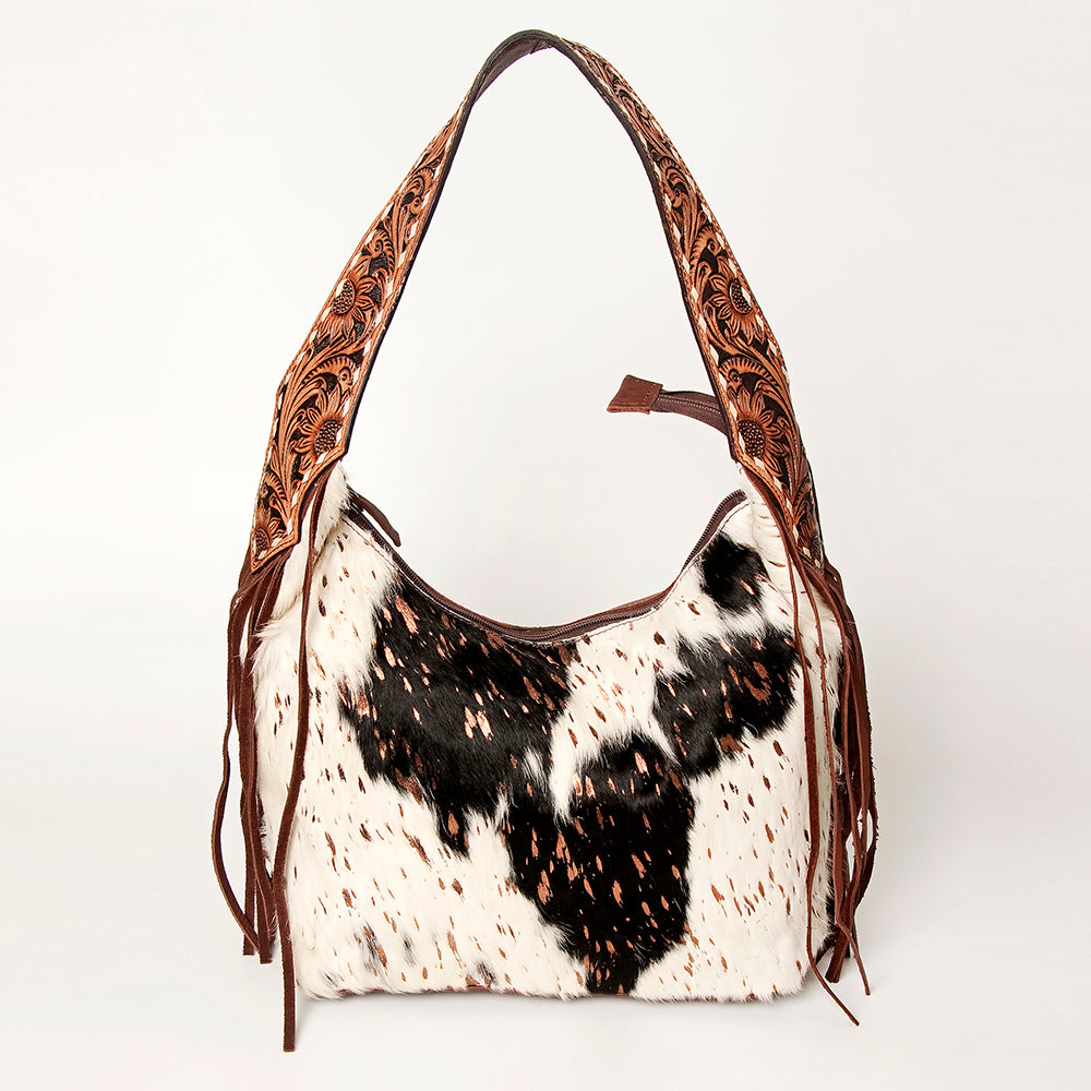 American Darling Hair-On Genuine Leather Hobo Bag