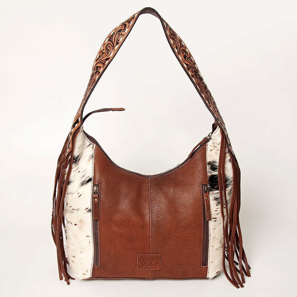 American Darling Hair-On Genuine Leather Hobo Bag