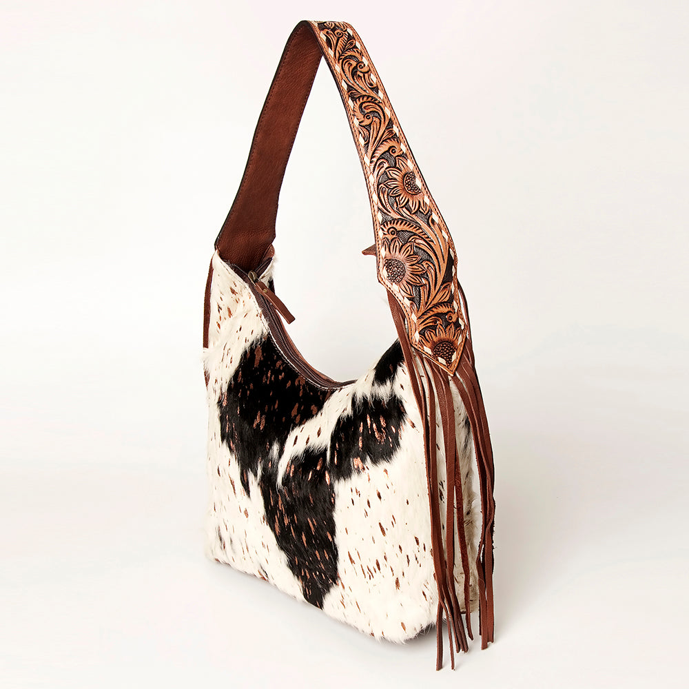 American Darling Hair-On Genuine Leather Hobo Bag