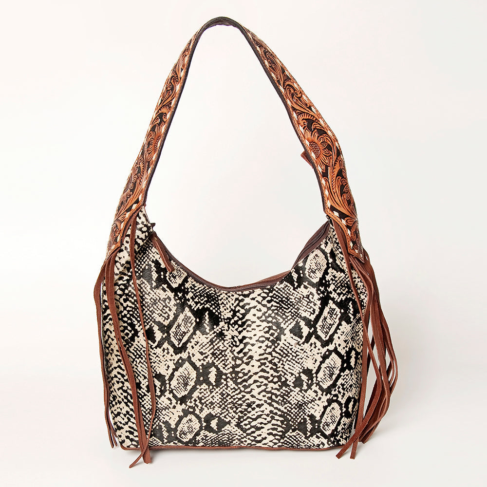American Darling Hair-On Genuine Leather Hobo Bag