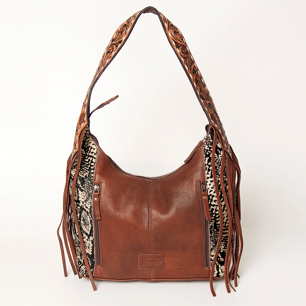 American Darling Hair-On Genuine Leather Hobo Bag