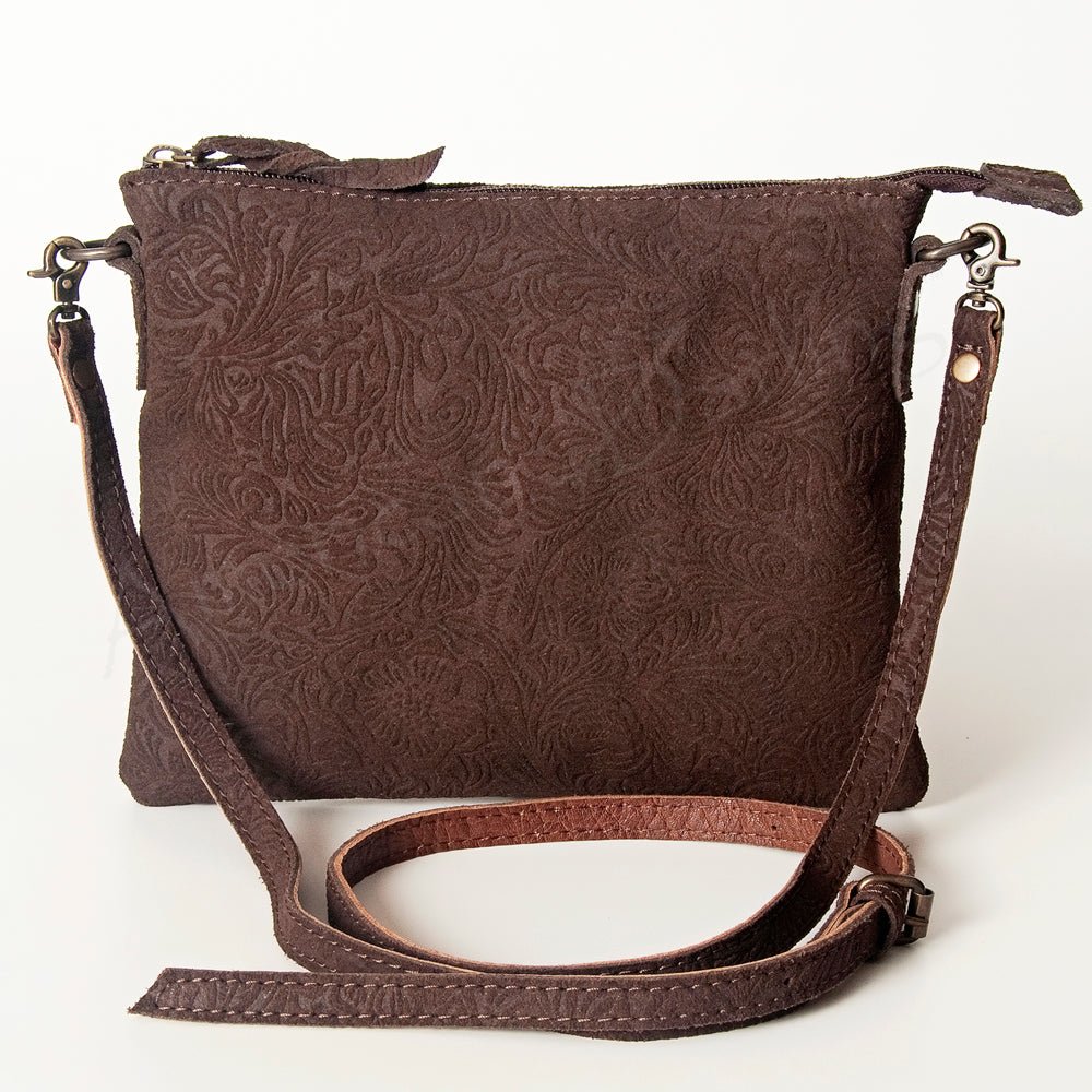 American Darling Western Small Crossbody Bag – Genuine Hair-On Cowhide Leather with Fringes, Adjustable Strap, Handcrafted in Texas