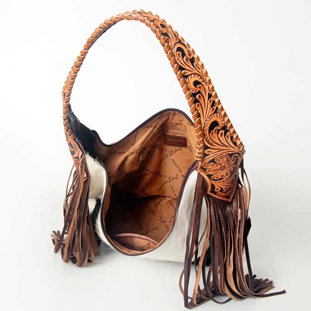 Hobo Hair On Saddle Blanket Genuine Leather Western Bag For Women