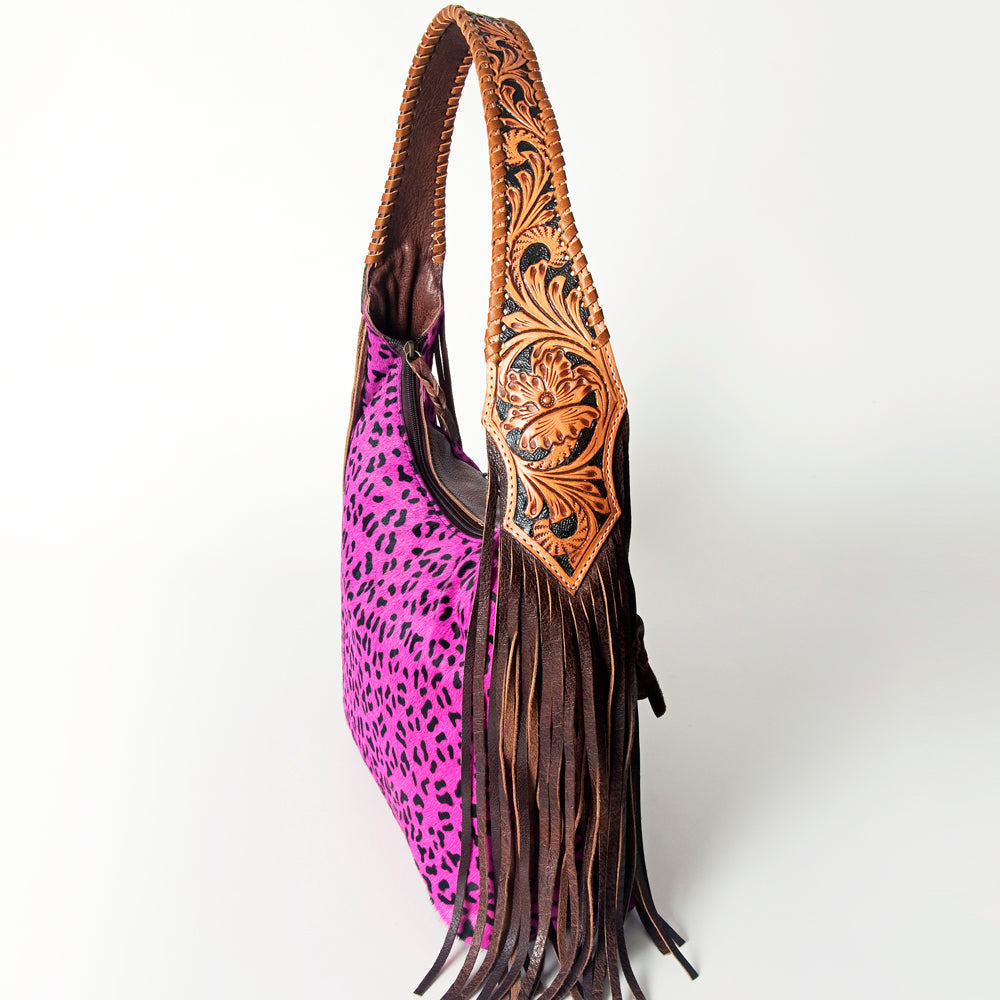 Hobo Hair On Saddle Blanket Genuine Leather Western Bag For Women