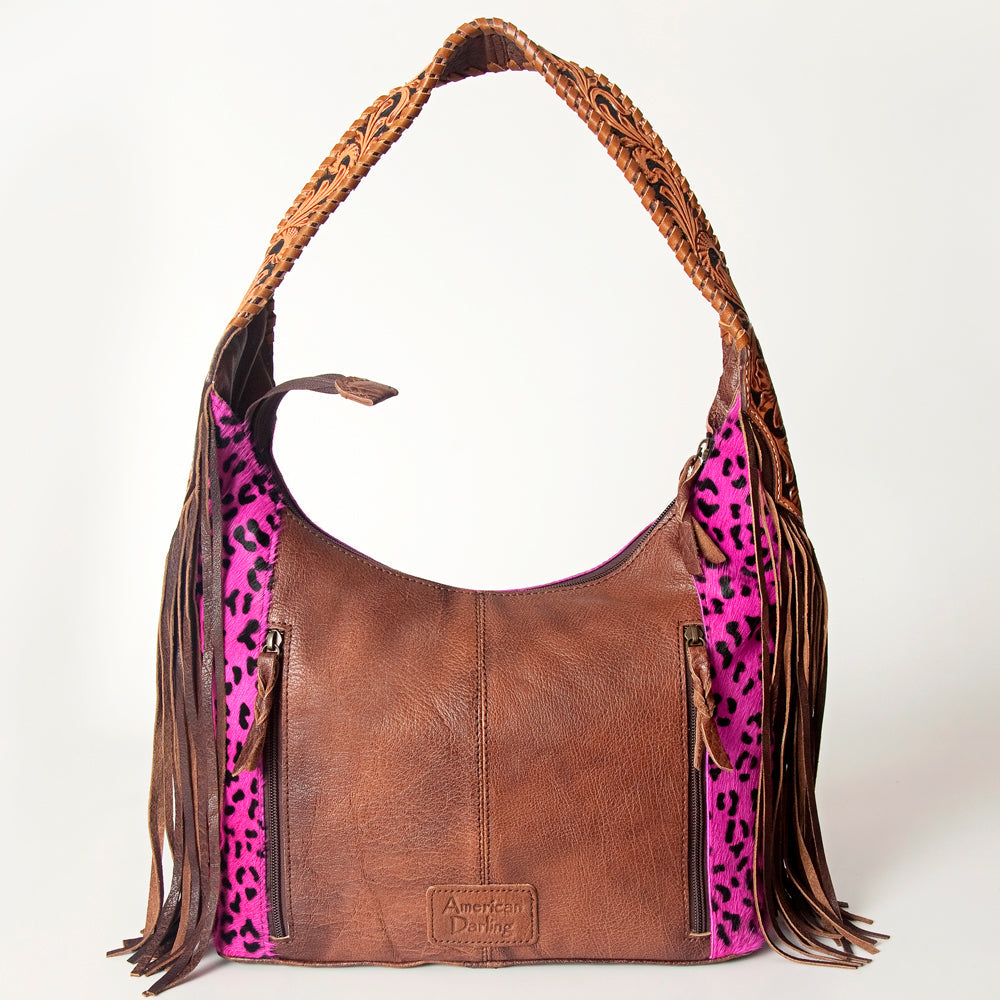 Hobo Hair On Saddle Blanket Genuine Leather Western Bag For Women