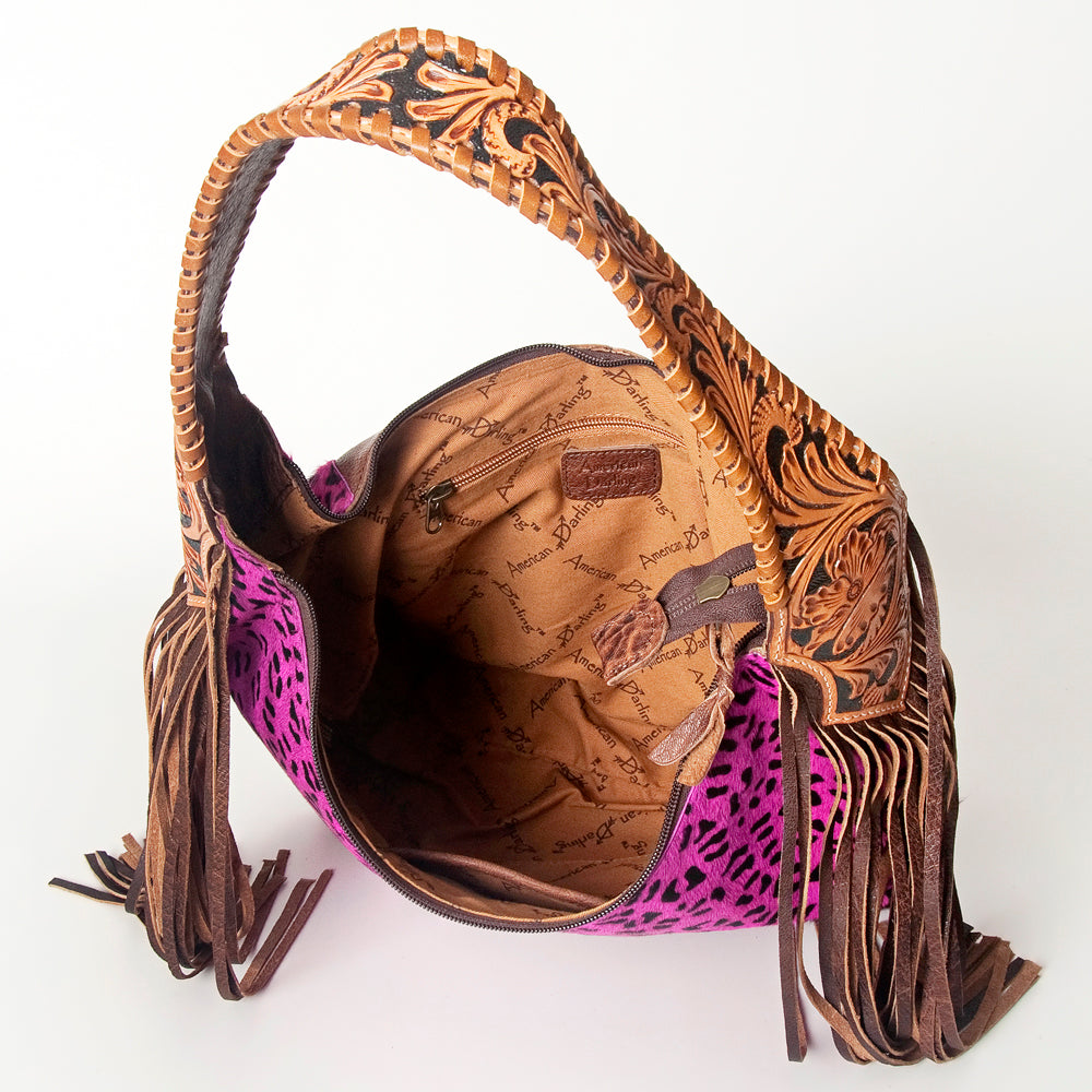 Hobo Hair On Saddle Blanket Genuine Leather Western Bag For Women