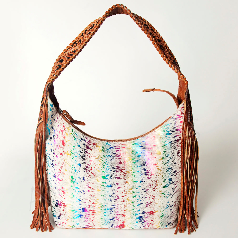 Hobo Hair On Saddle Blanket Genuine Leather Western Bag For Women