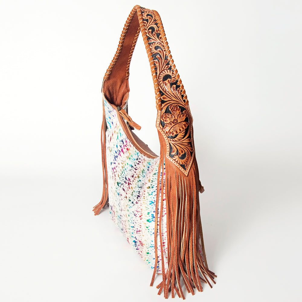 Hobo Hair On Saddle Blanket Genuine Leather Western Bag For Women