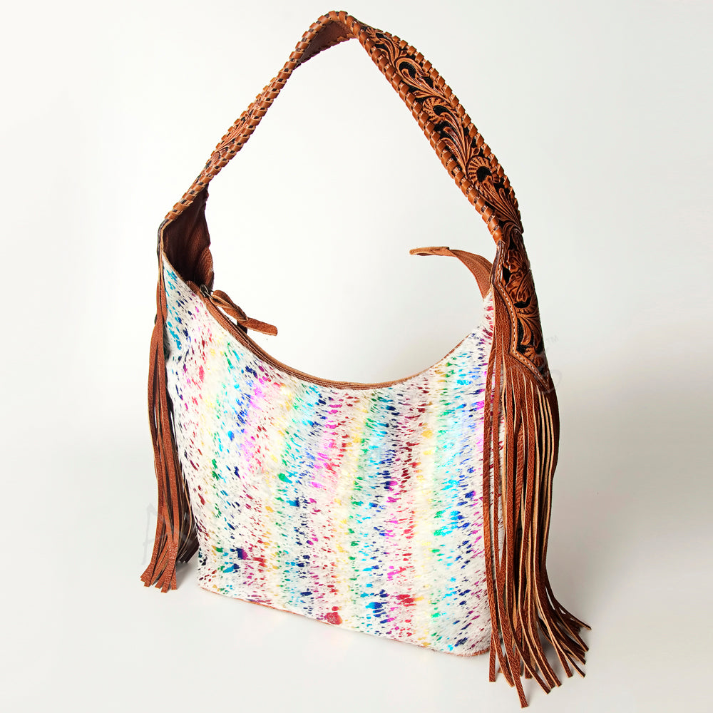 Hobo Hair On Saddle Blanket Genuine Leather Western Bag For Women