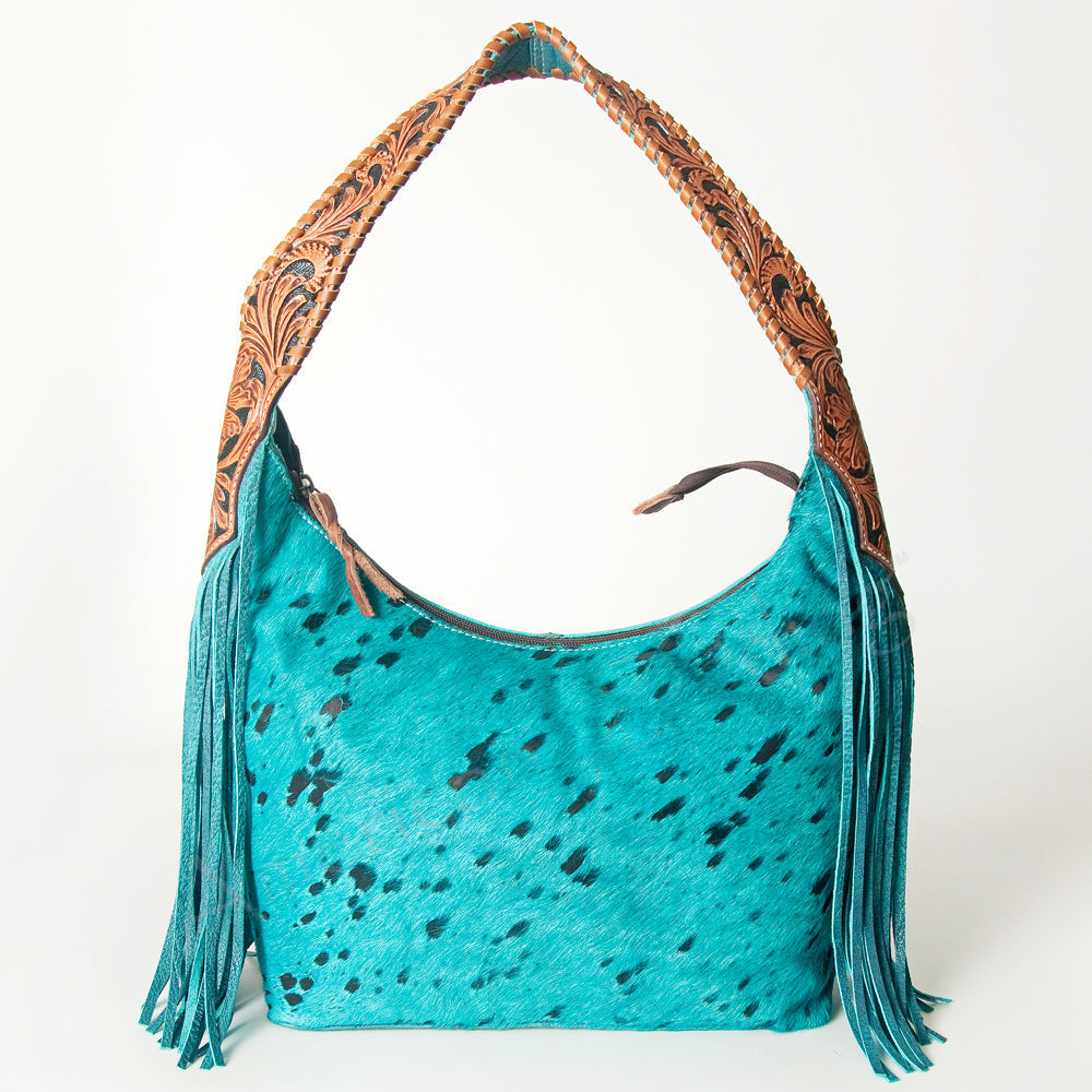 Hobo Hair On Saddle Blanket Genuine Leather Western Bag For Women