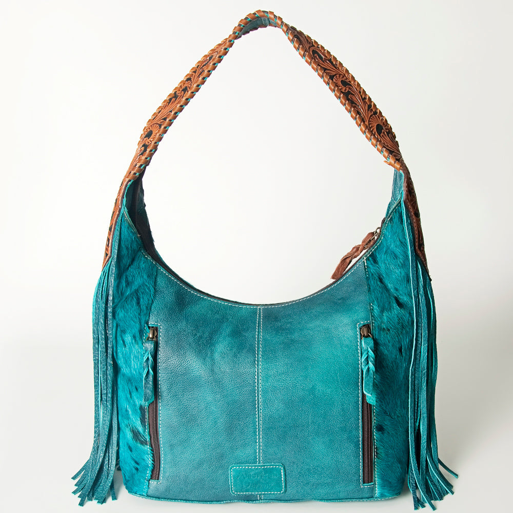Hobo Hair On Saddle Blanket Genuine Leather Western Bag For Women