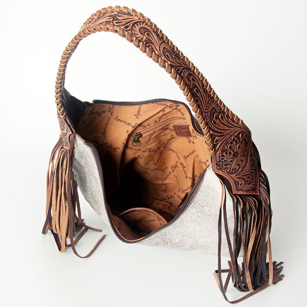 Hobo Hair On Saddle Blanket Genuine Leather Western Bag For Women