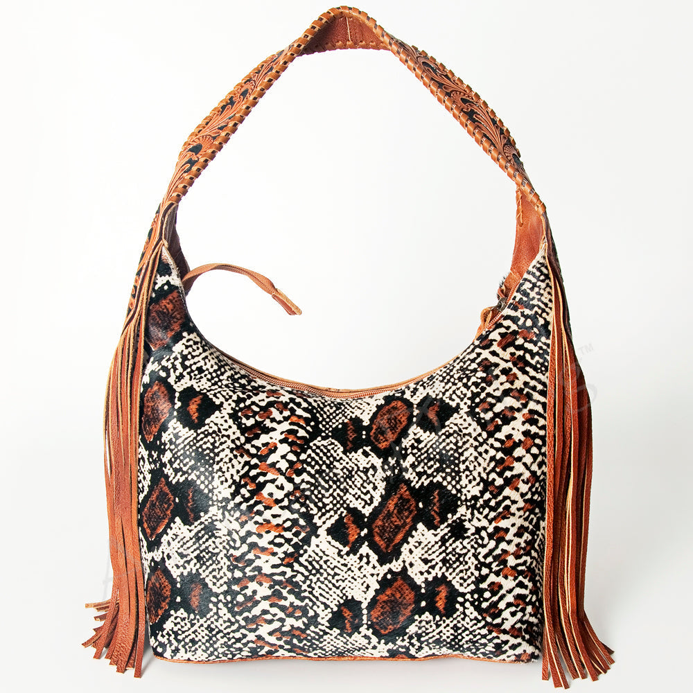 Hobo Hair On Saddle Blanket Genuine Leather Western Bag For Women