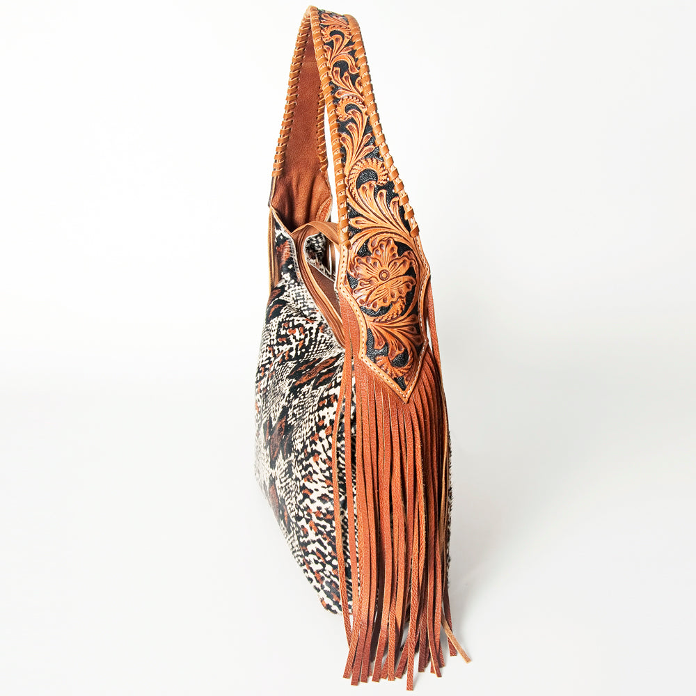 Hobo Hair On Saddle Blanket Genuine Leather Western Bag For Women