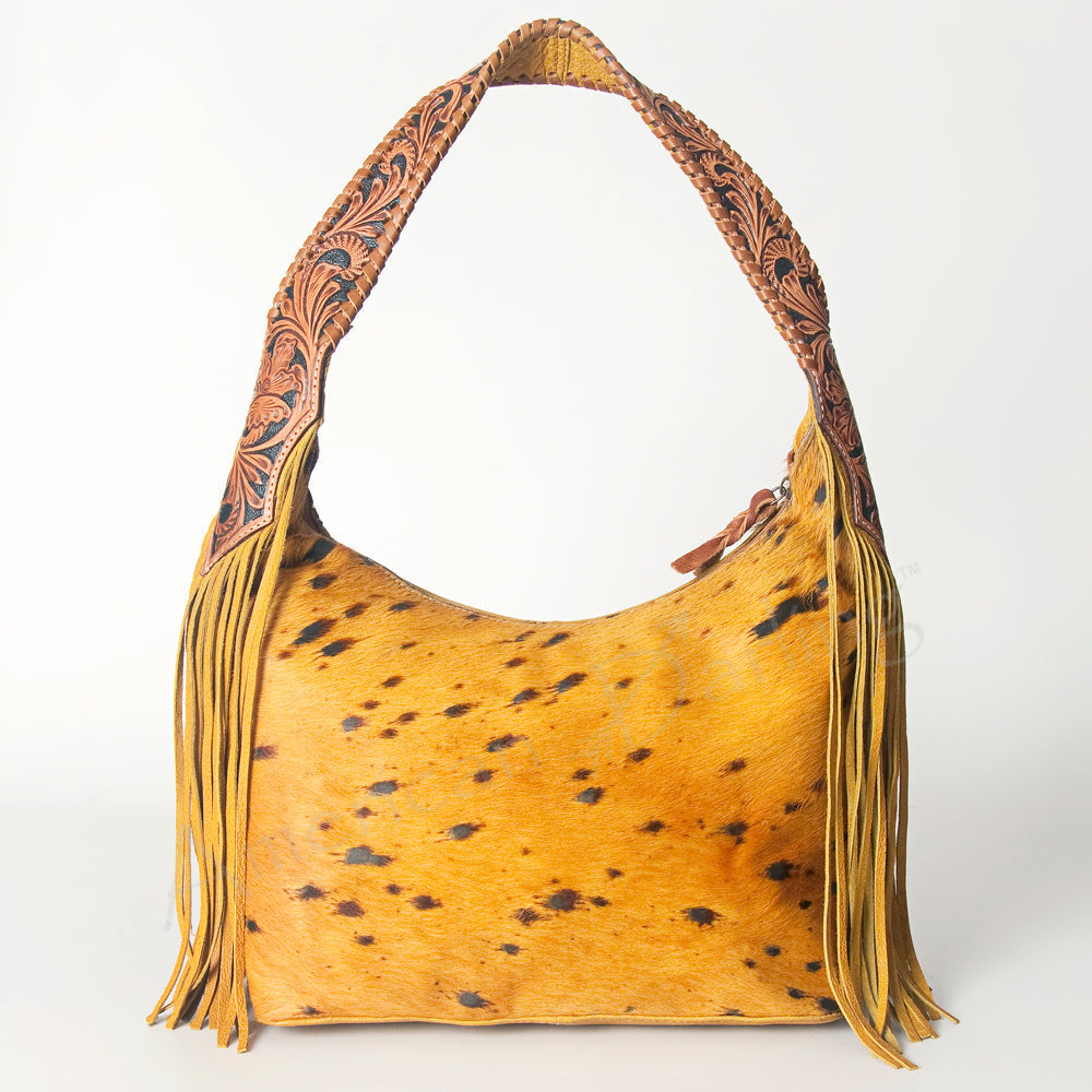 Hobo Hair On Saddle Blanket Genuine Leather Western Bag For Women