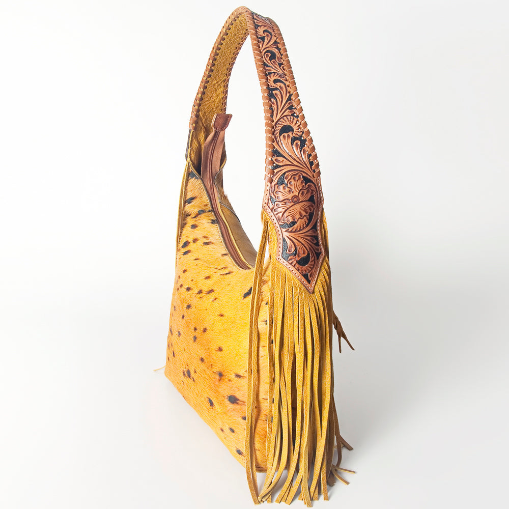 Hobo Hair On Saddle Blanket Genuine Leather Western Bag For Women