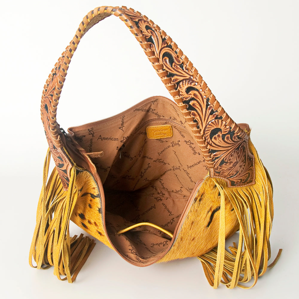 Hobo Hair On Saddle Blanket Genuine Leather Western Bag For Women