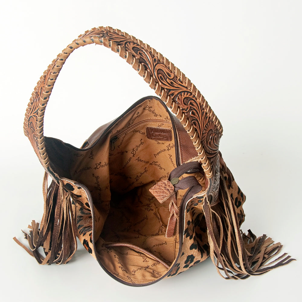 Hobo Hair On Saddle Blanket Genuine Leather Western Bag For Women