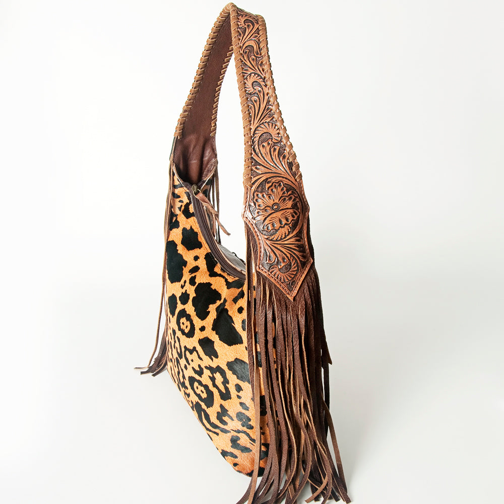 Hobo Hair On Saddle Blanket Genuine Leather Western Bag For Women