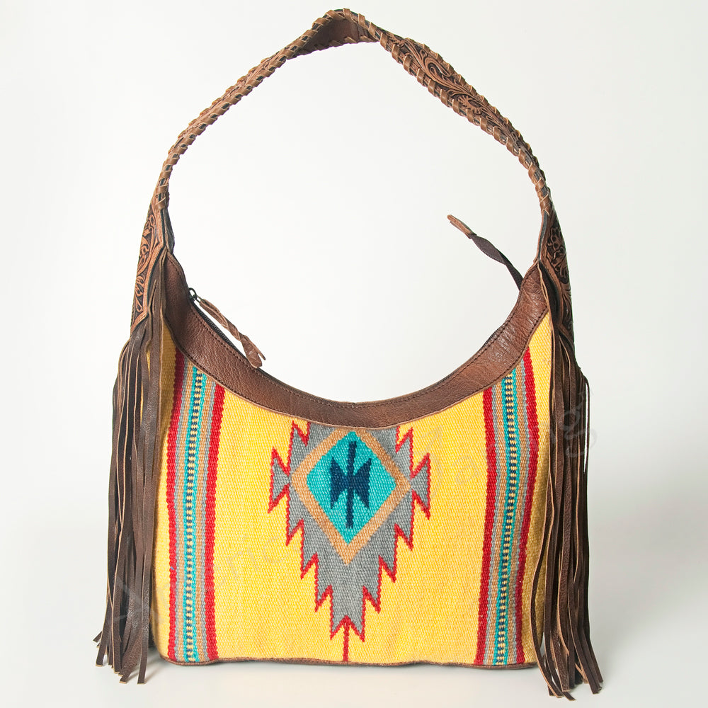 Hobo Hair On Saddle Blanket Genuine Leather Western Bag For Women