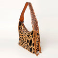 American Darling Hand-Tooled Hair-On Genuine Leather Hobo Bag