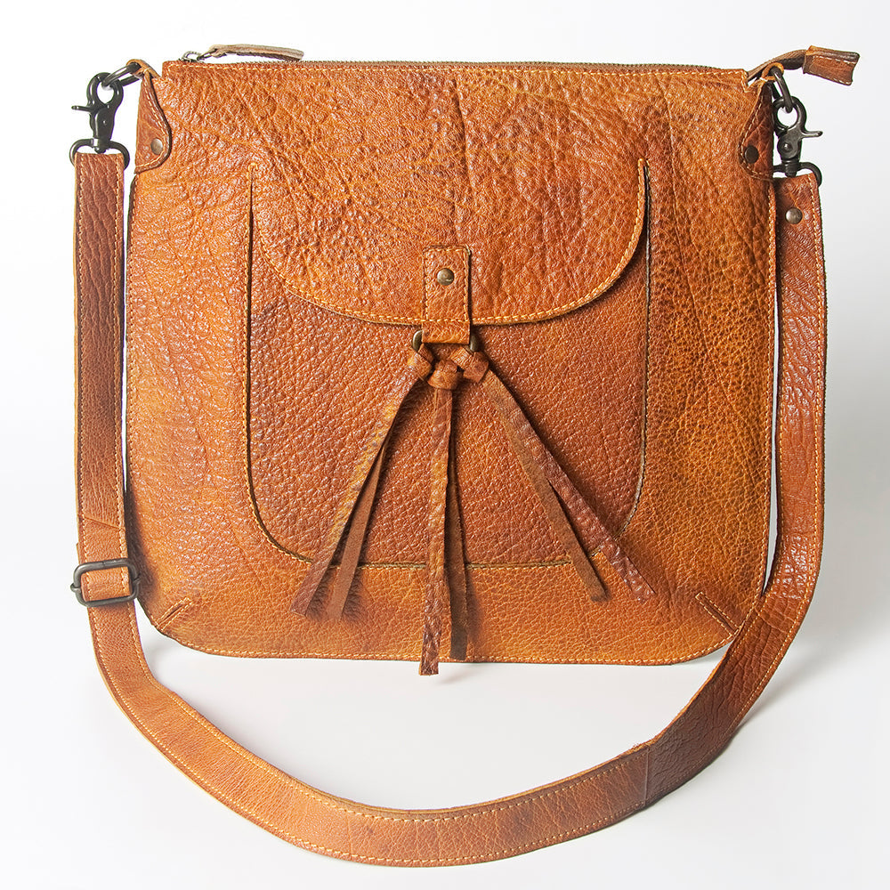 Never Mind Crossbody Vintage Handmade Genuine Cowhide Leather