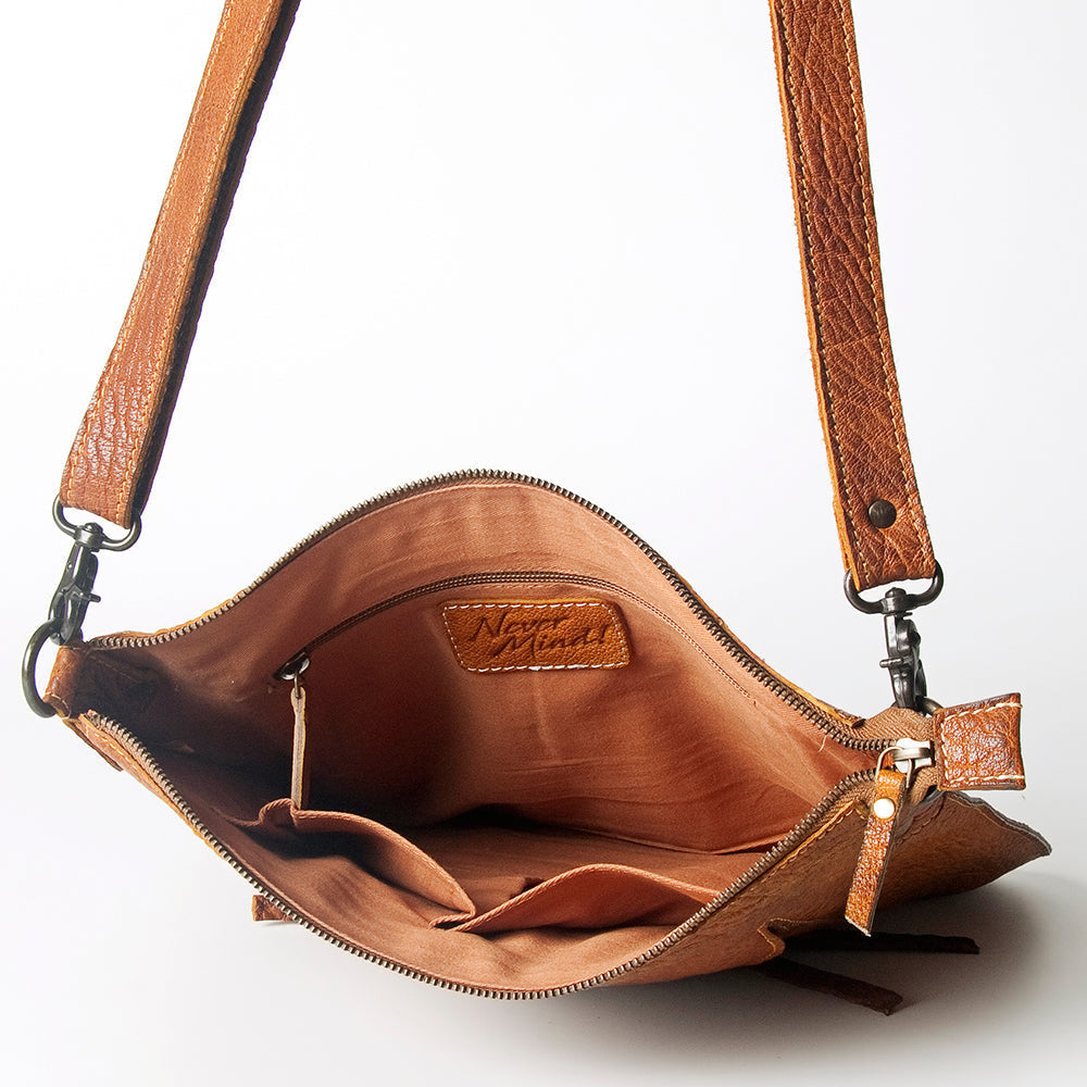 Never Mind Crossbody Vintage Handmade Genuine Cowhide Leather