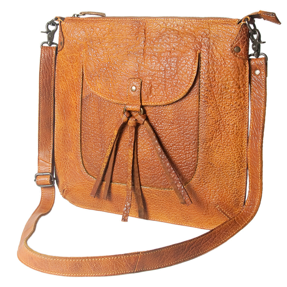 Never Mind Crossbody Vintage Handmade Genuine Cowhide Leather