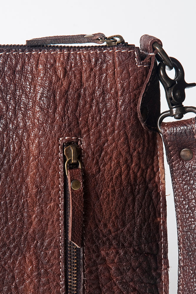Never Mind Crossbody Vintage Handmade Genuine Cowhide Leather