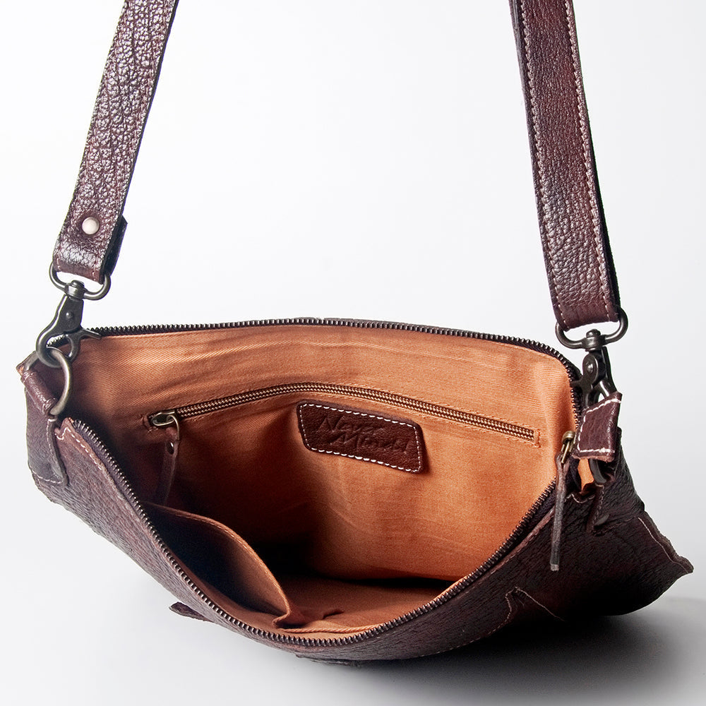 Never Mind Crossbody Vintage Handmade Genuine Cowhide Leather