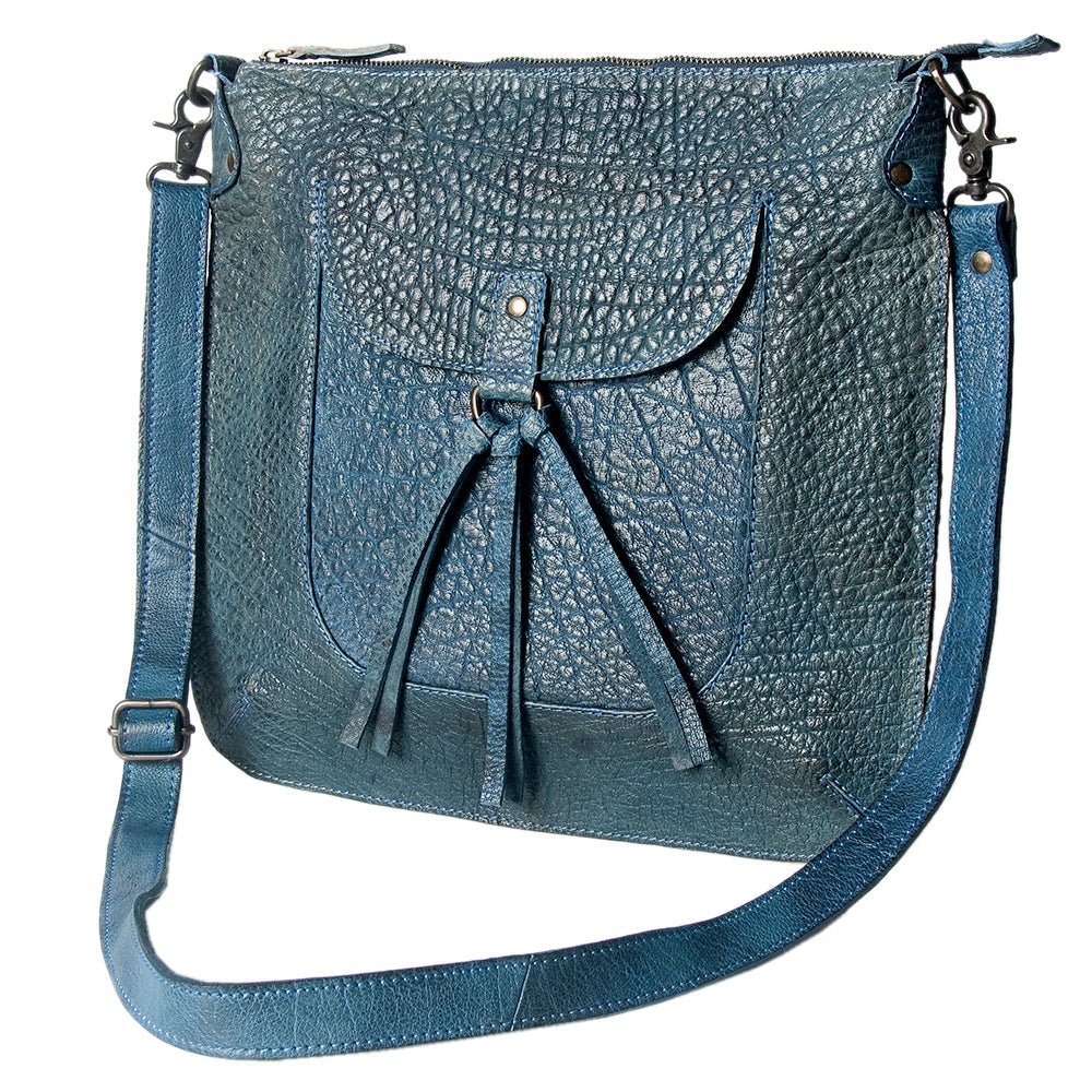 Vintage Handmade Genuine Cowhide Leather Crossbody Bag For Women With Western Flair