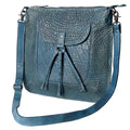 Vintage Handmade Genuine Cowhide Leather Crossbody Bag For Women With Western Flair
