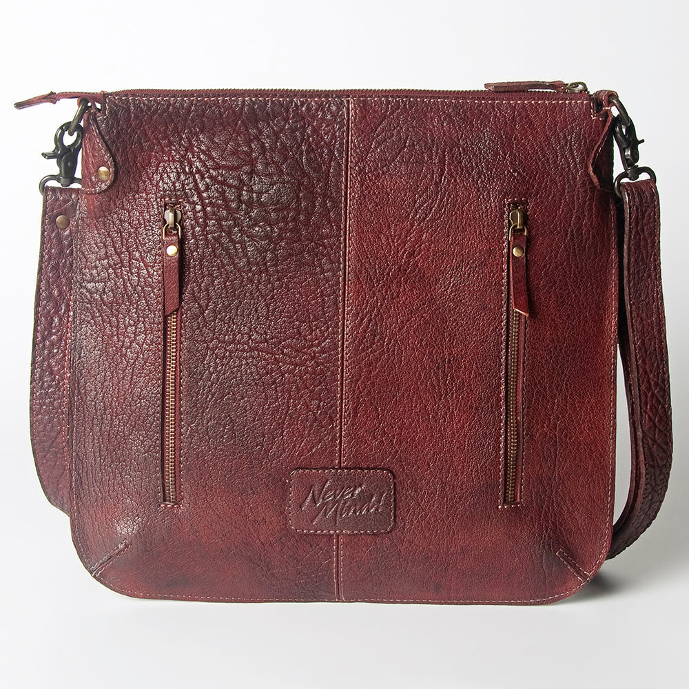 Never Mind Crossbody Vintage Handmade Genuine Cowhide Leather