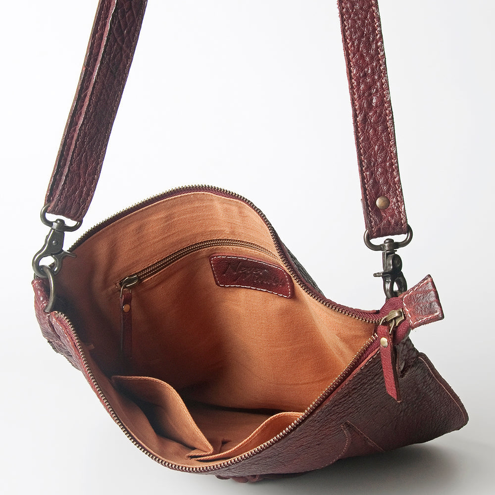 Never Mind Crossbody Vintage Handmade Genuine Cowhide Leather