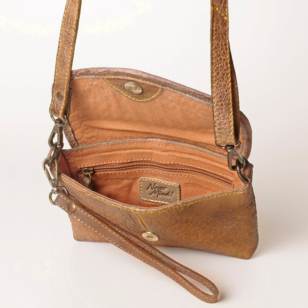 Never Mind Small Crossbody Vintage Handmade Genuine Cowhide Leather