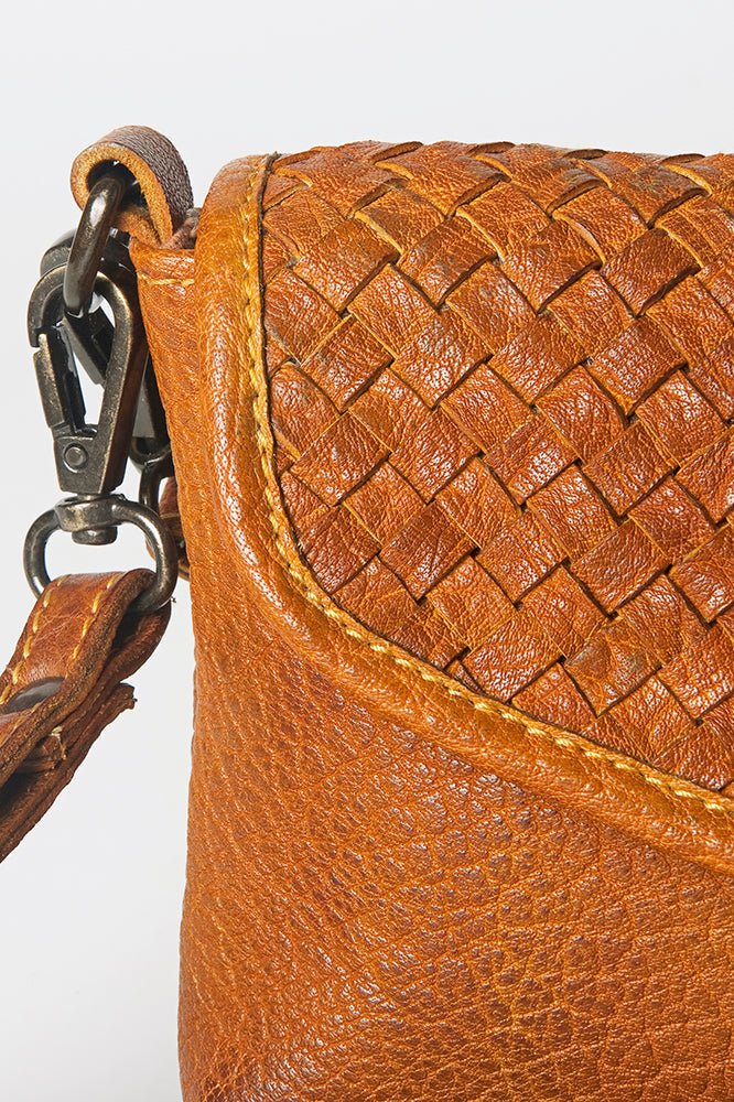 Small Crossbody Bag With Vintage Inspired Genuine Cowhide Leather