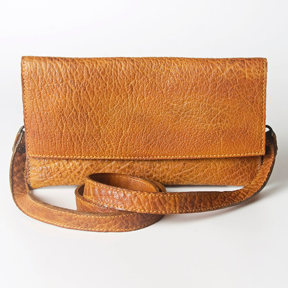 Never Mind Coin Purse Vintage Handmade Genuine Cowhide Leather