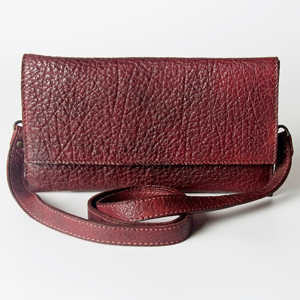 Never Mind Coin Purse Vintage Handmade Genuine Cowhide Leather