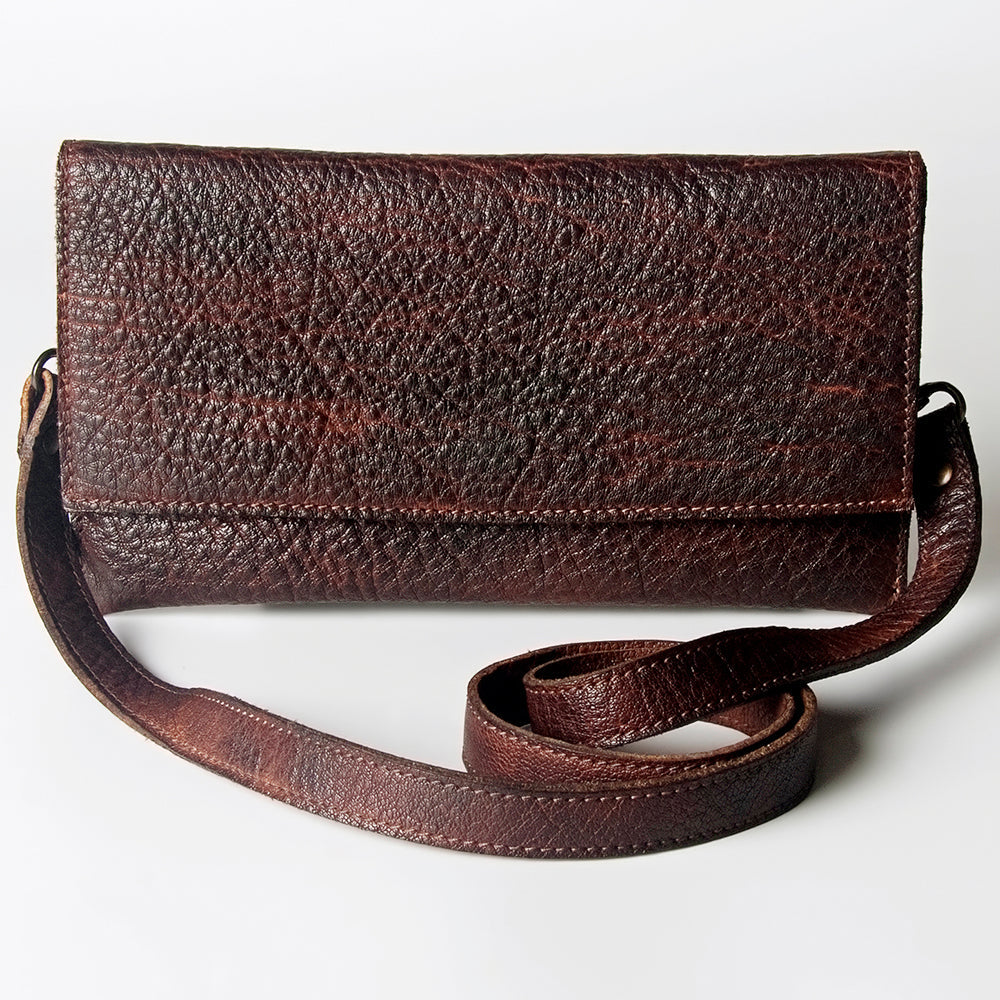 Never Mind Coin Purse Vintage Handmade Genuine Cowhide Leather