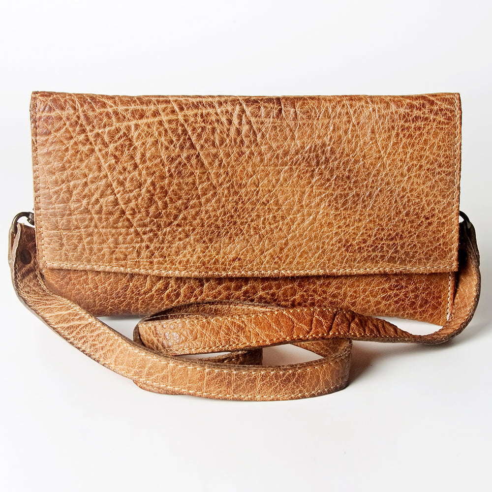 Never Mind Coin Purse Vintage Handmade Genuine Cowhide Leather