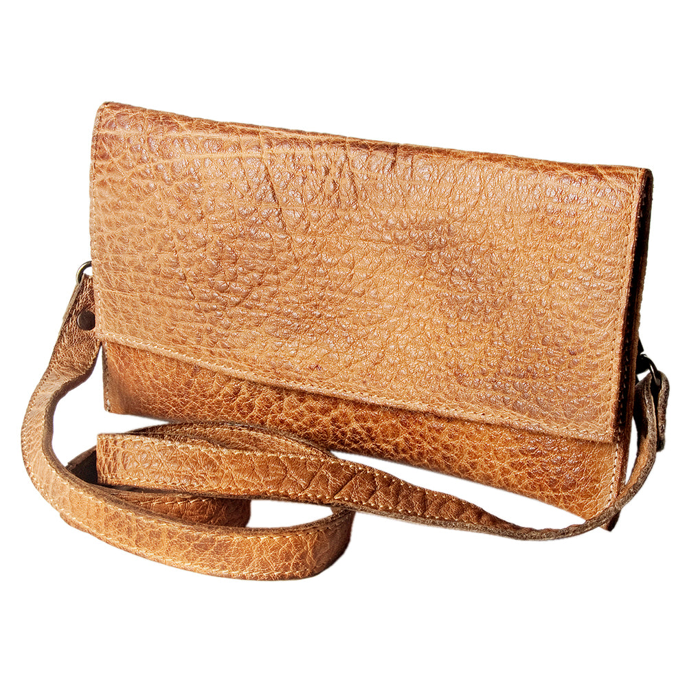 Never Mind Coin Purse Vintage Handmade Genuine Cowhide Leather